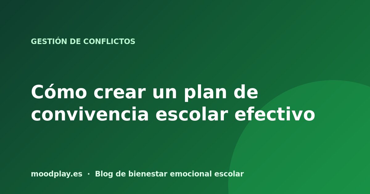 Portada del artículo: Cómo crear un plan de convivencia escolar efectivo