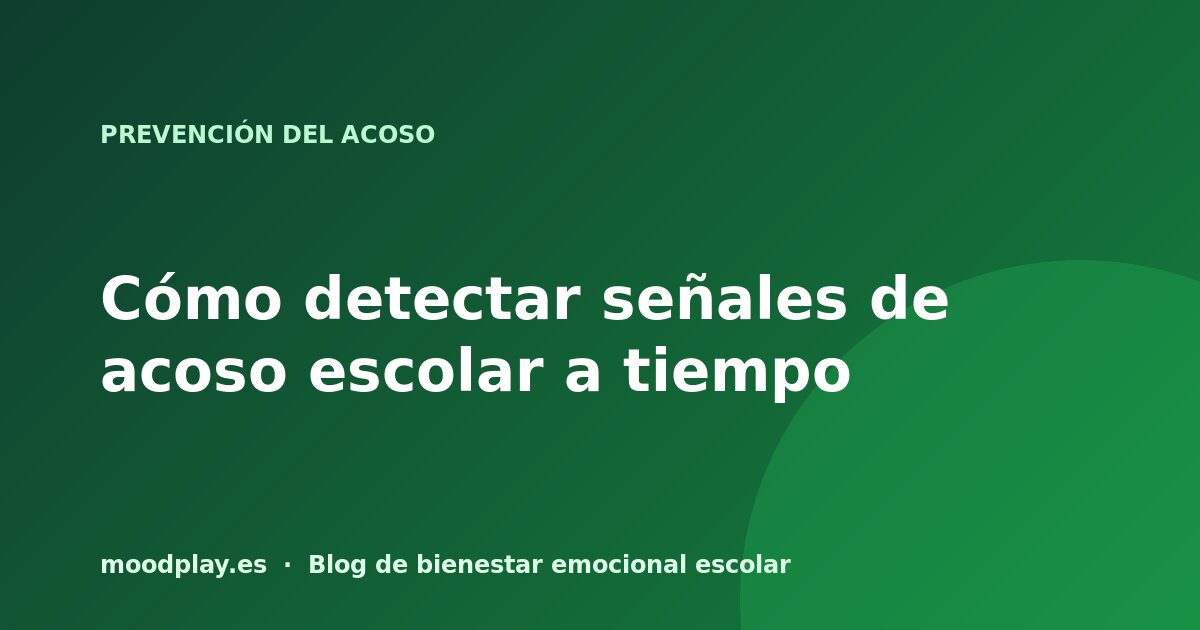 Portada del artículo: Cómo detectar señales de acoso escolar a tiempo