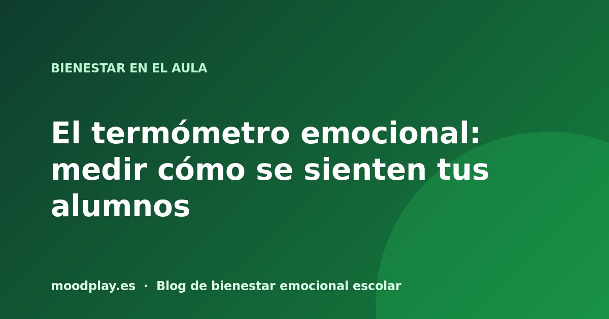 Portada del artículo: El termómetro emocional: medir cómo se sienten tus alumnos