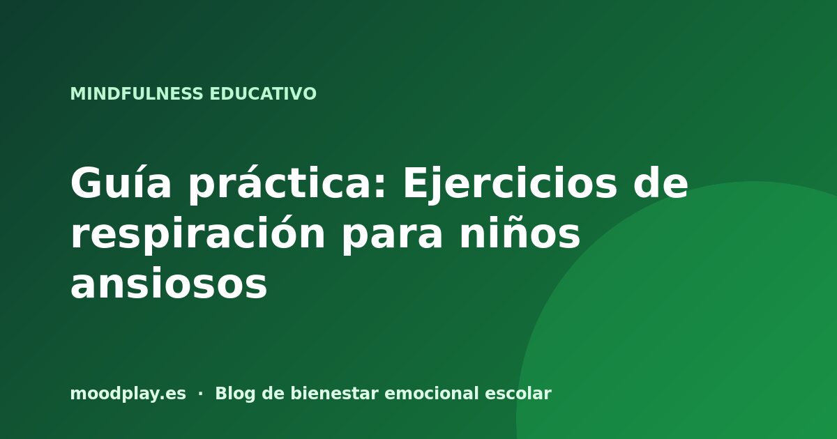 Portada del artículo: Guía práctica: Ejercicios de respiración para niños ansiosos