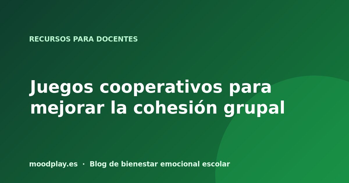 Portada del artículo: Juegos cooperativos para mejorar la cohesión grupal