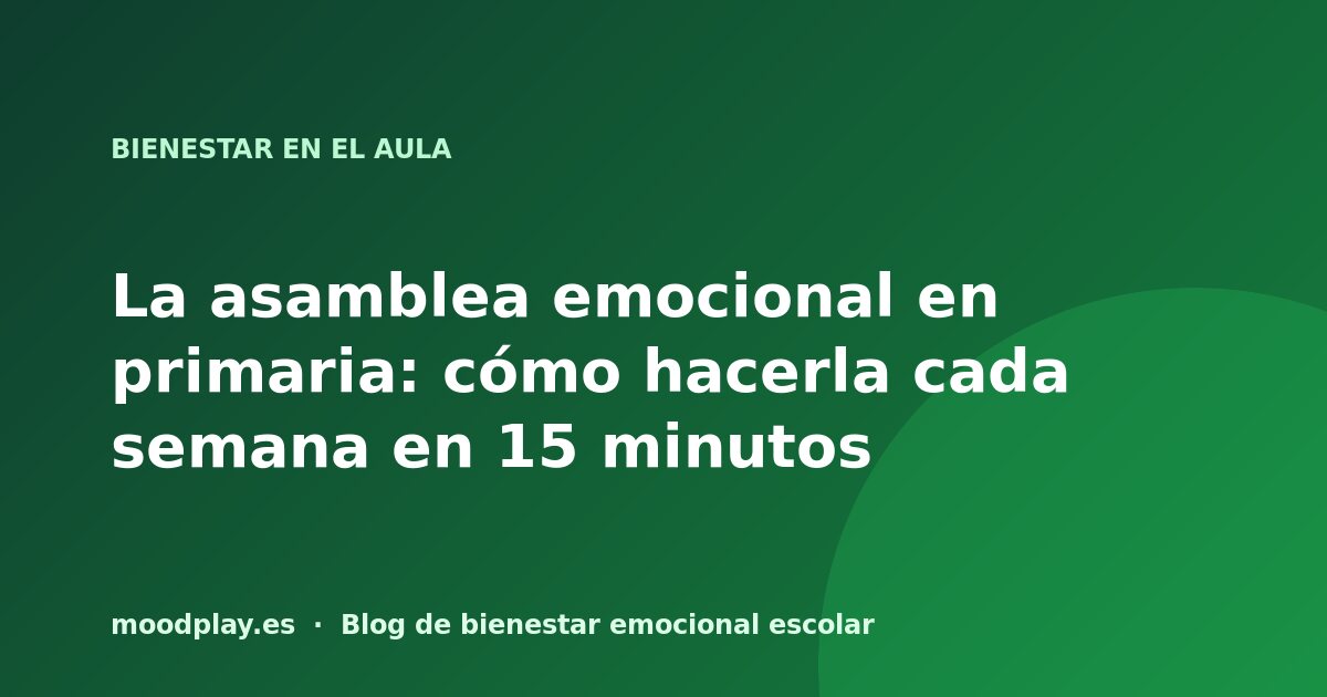 Portada del artículo: La asamblea emocional en primaria: cómo hacerla cada semana en 15 minutos