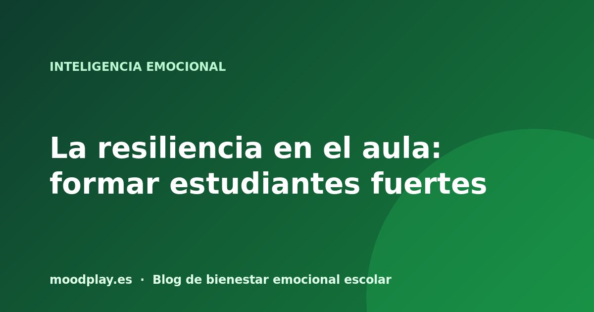 Portada del artículo: La resiliencia en el aula: formar estudiantes fuertes