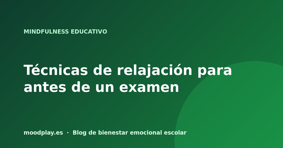Portada del artículo: Técnicas de relajación para antes de un examen